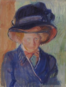 Woman in Blue (Helga Nordström), 1910. Creator: Valle Rosenberg.