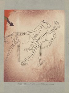 Horse and Man, 1923. Creator: Klee, Paul (1879-1940).
