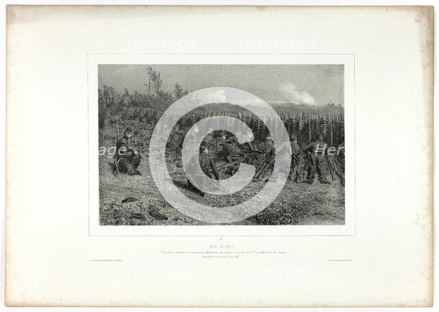 Travelling sappers, from Souvenirs d’Italie: Expédition de Rome, 1853. Creator: Auguste Raffet.