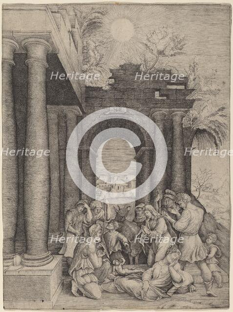 The Adoration of the Shepherds. Creator: Master HFE.