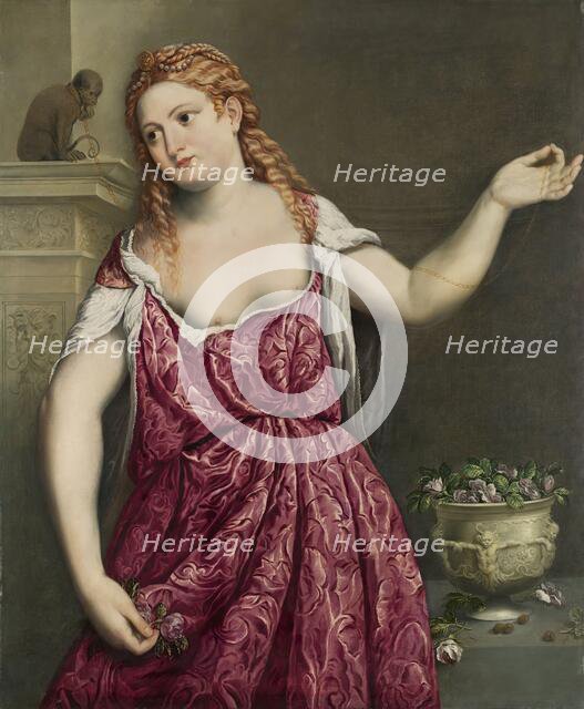 Portrait of a Young Woman, 1543. Creator: Paris Bordone.