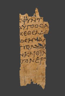 Papyrus Fragment with Text from Homer's Odyssey, 1st century BC. Creator: Unknown.