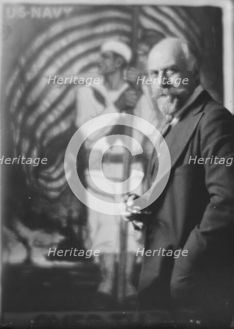 Mr. Albert Sterner, portrait photograph, 1918 Feb. 8.  Creator: Arnold Genthe.