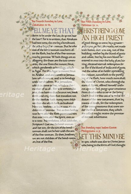 Decorated Text Page; Epistolary, about 1930. Creator: Madelyn Walker.