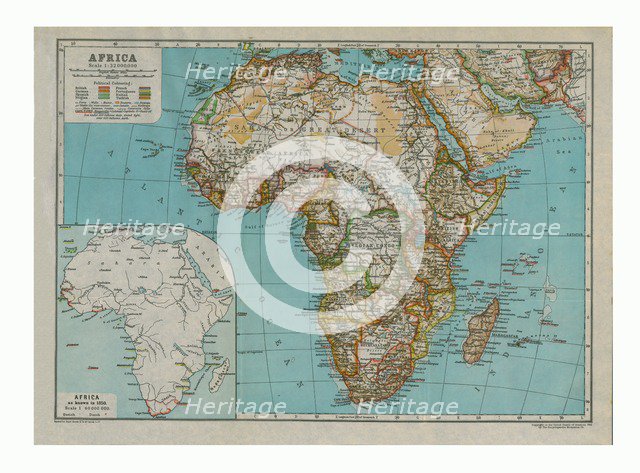 Map of Africa, c1910. Artist: Gull Engraving Company.