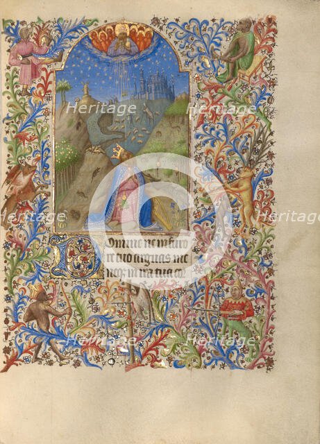 David in Prayer; Book of Hours, about 1420. Creator: Spitz Master.