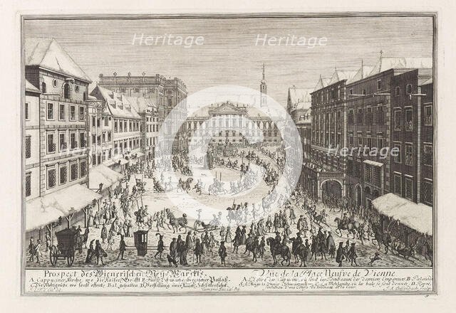 Vienna Neuer Markt (New Market), 1719. Creator: Fischer von Erlach, Joseph Emanuel (1693-1742).