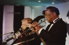 Clark Terry and Red Mitchell, Jazz Inn Party, Nordwijk, Netherlands, 1989. Creator: Brian Foskett.