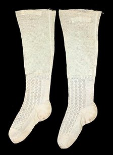 Wedding stockings, American, 1863. Creator: Unknown.