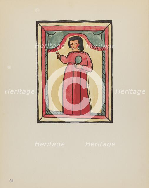 Plate 25: The Lost Child: From Portfolio "Spanish Colonial Designs of New Mexico", 1935/1942. Creator: Unknown.