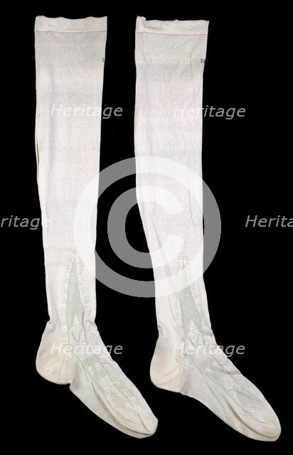 Stockings, American, 1850-60. Creator: Unknown.