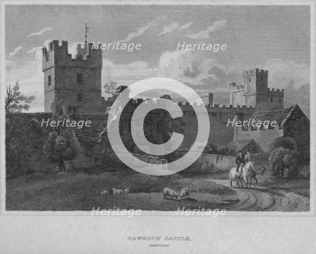 'Naworth Castle, Cumberland', 1814. Artist: John Greig.