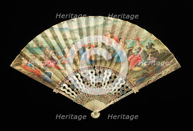 Fan, probably French, first quarter 18th century. Creator: Unknown.