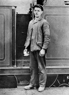 A train fireman, London, 1926-1927. Artist: Unknown