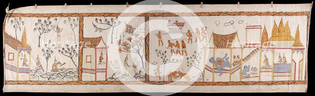 Narrative Scroll: Vessantara Jataka, 1st half 20th century. Creator: Unknown.