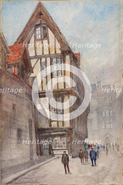 Old House in Rouen, 1932. Creator: Cass Gilbert.