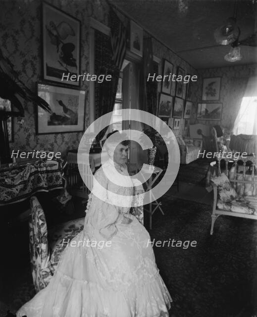 Dewey, Mrs. Wife of Adm. seated in home presented by public, about 1902, between 1890 and 1910. Creator: Levin Handy.