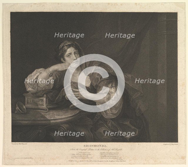 Sigismonda (Sigismunda), June 4, 1795. Creator: Benjamin Smith.