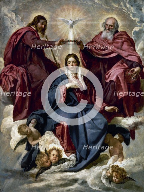 The Coronation of the Virgin, 1635-1636.  Creator: Diego Velasquez.