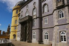 Partial view of the Pena Palace complex, Sintra, Portugal, 19th century (2008).  Creator: Unknown.