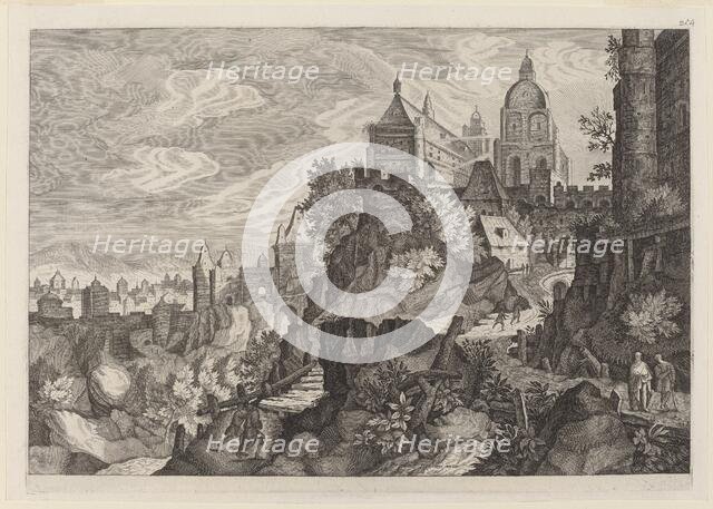 Rocky Landscape in Bohemia. Creators: Aegidius Sadeler II, Pieter Stevens.