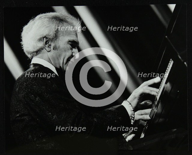 Dave Brubeck performing with his quartet at the Forum Theatre, Hatfield, Hertfordshire, 1983. Artist: Denis Williams