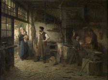 The Shoeing-Smith, 1878. Creator: Adrien de Braekeleer.