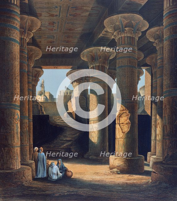 'The Temple of Esneh', 19th century. Artist: E Weidenbach