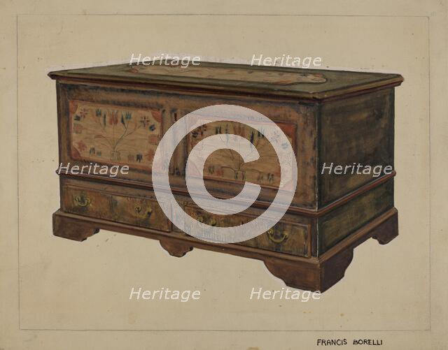 Pa. German Dower Chest, c. 1936. Creator: Francis Borelli.