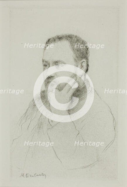 Portrait of Emile Zola, 1875. Creator: Marcellin Desboutin.