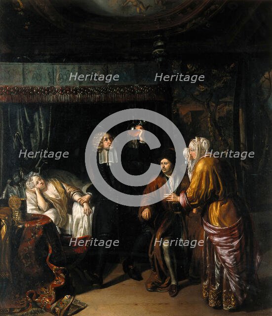 A physician at the bedside of a young woman, c1700. Creator: Matthys Naiveu.