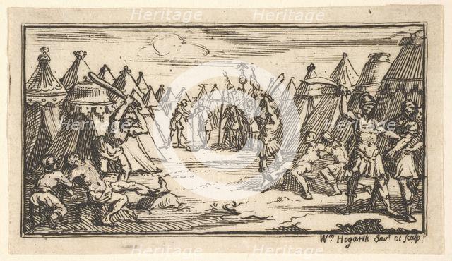 Breaking the Legs (John Beaver, Roman Military Punishments, 1725), after 1725. Creator: William Hogarth.