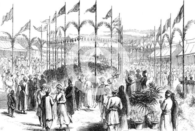 Fair held on the Esplanade, Bombay, in honour of the...Duke and Duchess of Connaught, 1883. Creator: Unknown.