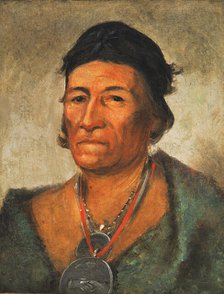 Ko-mán-i-kin, Big Wave, an Old and Distinguished Chief, 1831. Creator: George Catlin.