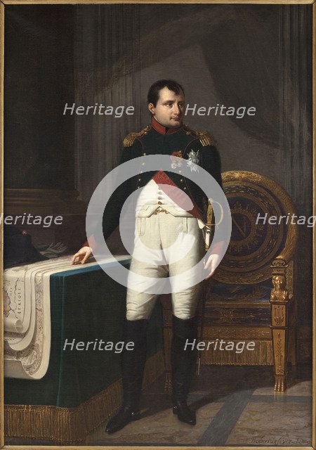 Portrait of Emperor Napoléon I Bonaparte (1769-1821) in the Uniform of Chasseurs de la Garde, 1809.
