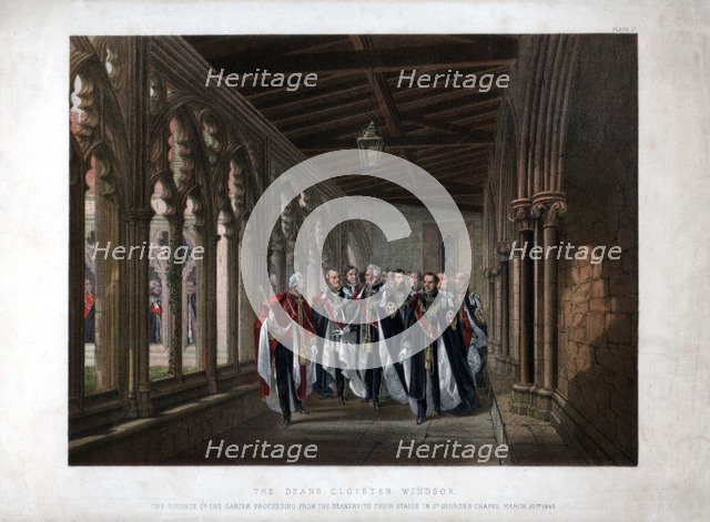 'The Dean's Cloister, Windsor', 10 March 1863. Artist: Unknown