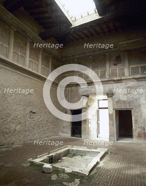 Impluvium, Samnite House, Herculaneum, Italy, 2nd century BC (2002). Creator: LTL.