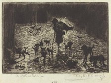 Les Noctambules (The Night Prowlers), 1876/1877. Creator: Felix Hilaire Buhot.