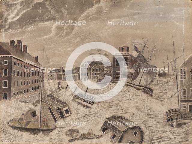 Market Square, Providence, Rhode Island, During the Great September Gale, 1815, 1815. Creator: Unknown.