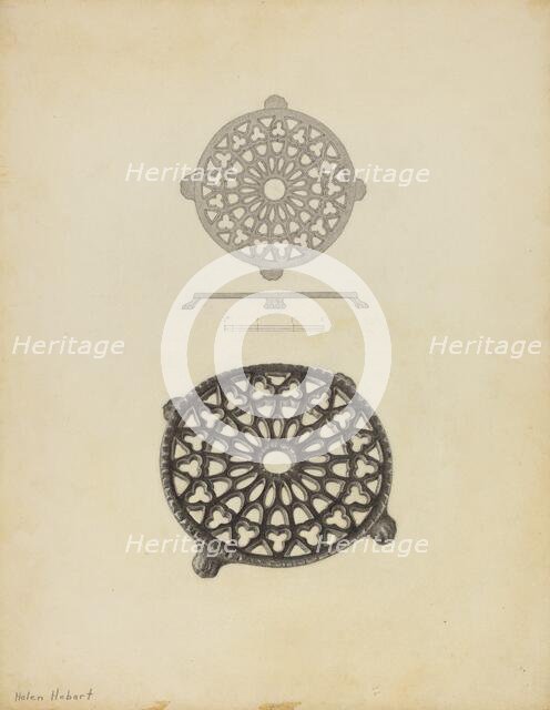 Trivet, c. 1940. Creator: Helen Hobart.