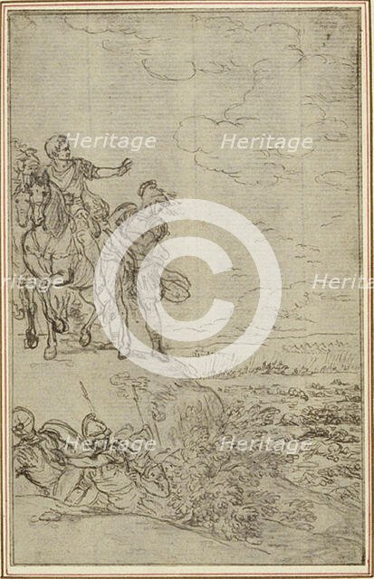 Study for Lucain's "La Pharsale", Canto VII, c. 1766. Creator: Hubert Francois Gravelot.