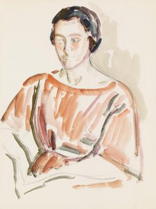 Portrait sketch, c1910s. Creator: Verner Thome.