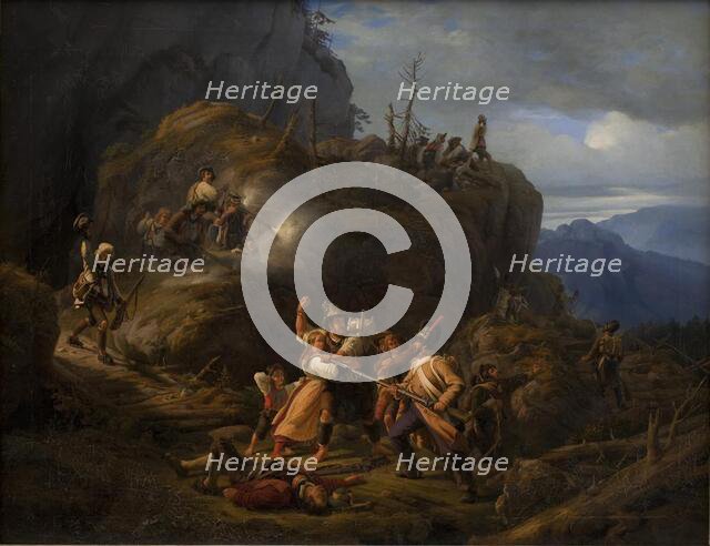 Scene of the Tyrolean War in the year 1809, 1822-1837. Creator: Niels Simonsen.