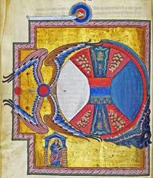 Living, Dying and Purgatory. (Vision from Liber Divinorum Operum), ca 1220-1230.