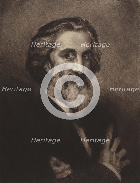 Portrait of Arthur d'Echerac, 1883. Creator: Felix Bracquemond.