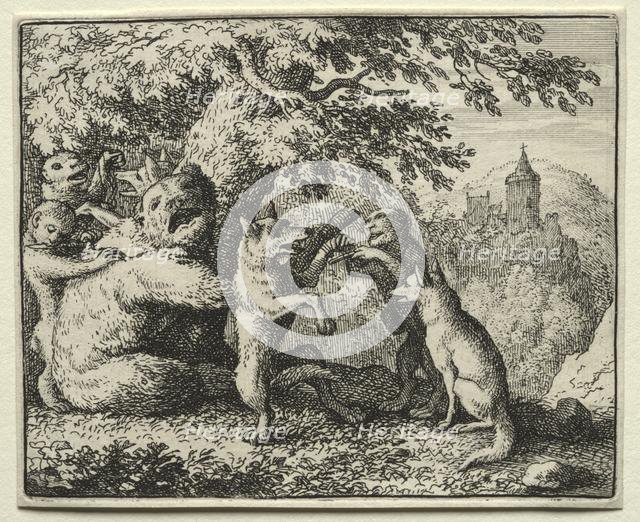 Reynard the Fox: Reynard Equipped for his Pilgrimage. Creator: Allart van Everdingen (Dutch, 1621-1675).