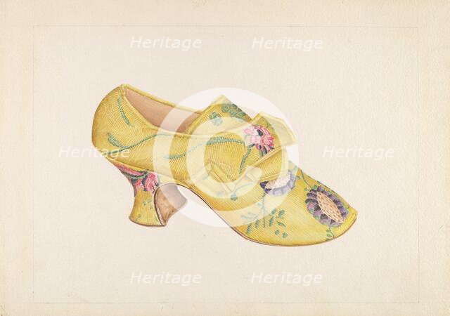 Woman's Shoes, c. 1937. Creator: Stella Mosher.