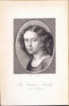 Felix Mendelssohn Bartholdy (1809-1847) at age 12, 1821.