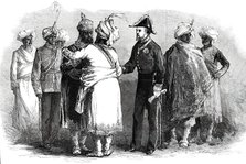 Rajahs introduced to each other while waiting for the Prince of Wales at Calcutta...1876. Creator: William James Palmer.