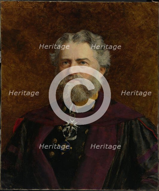 Simon Newcomb, 1909. Creator: Charles Harold L. MacDonald.